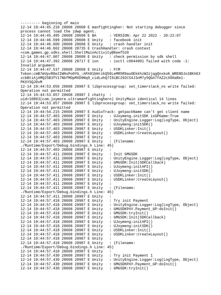 Unity SDK Initialization Logs | PDF | Logging | Computing