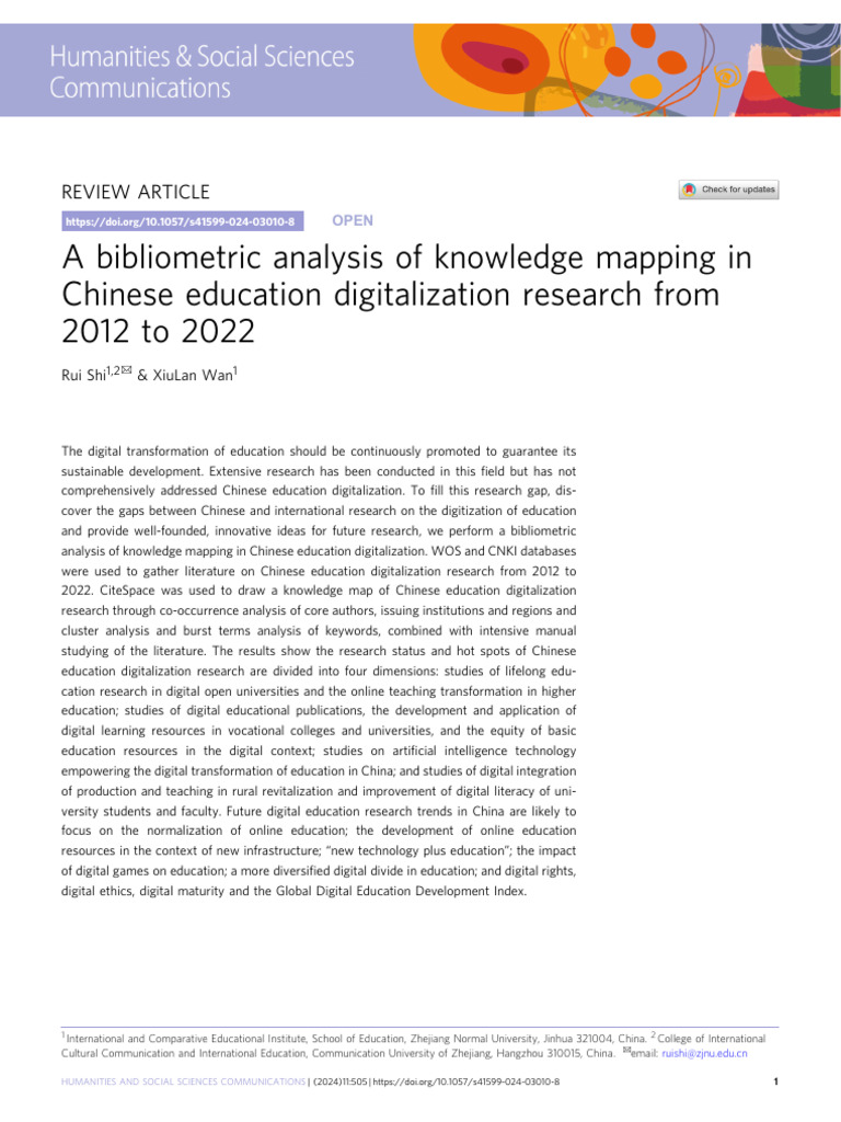Chinese Education Digitalization Trends | PDF | Educational Technology ...