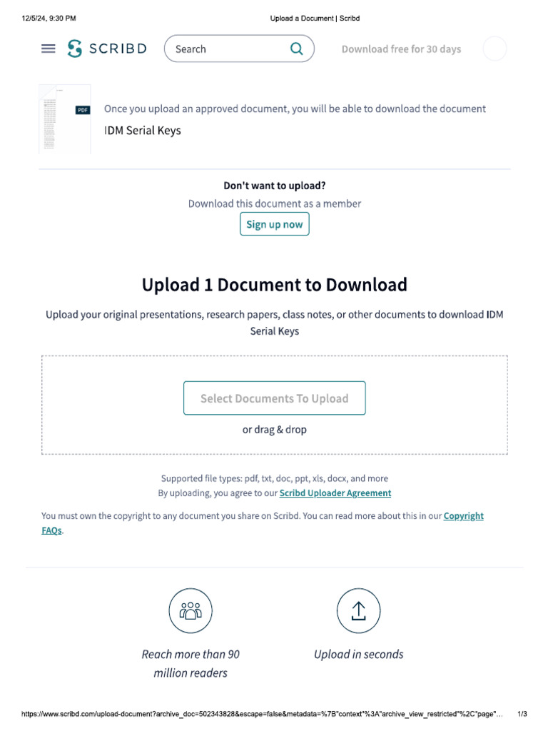 How To Upload in Scribd | PDF
