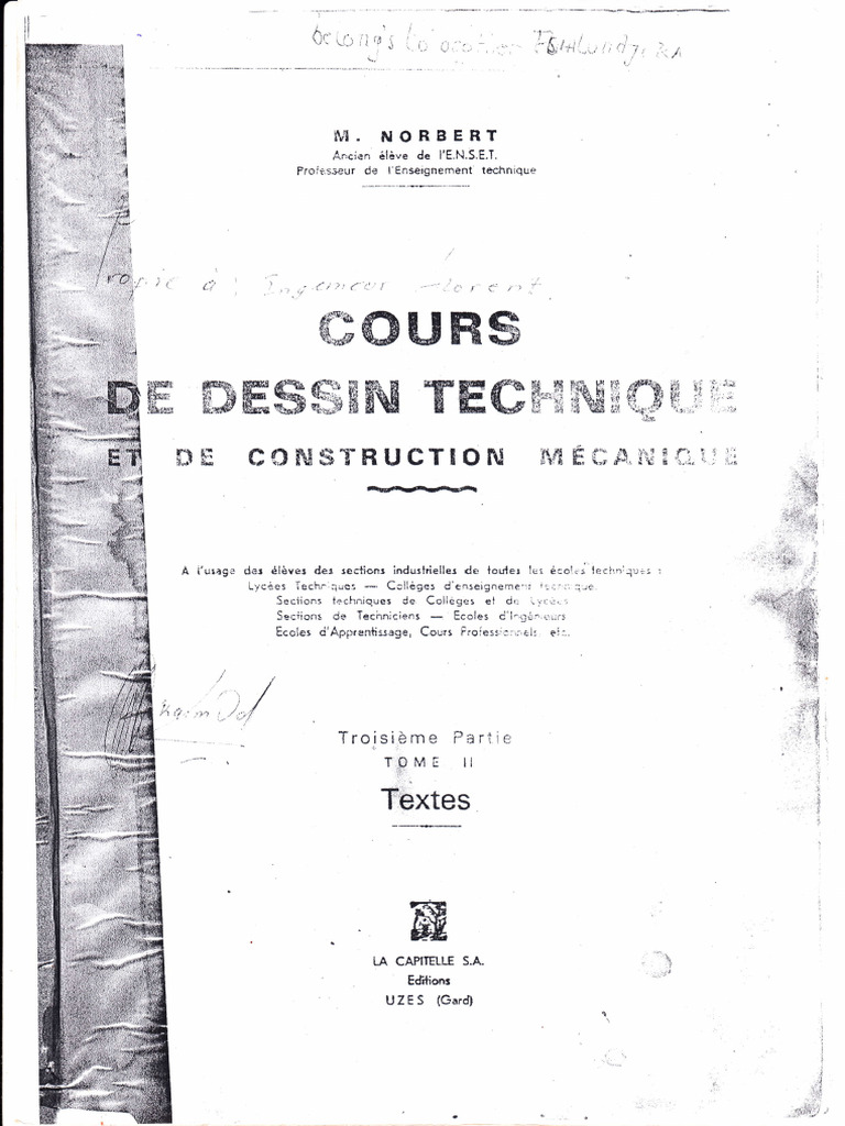 Dessin Technique Et Construction Mec. Norbert | PDF