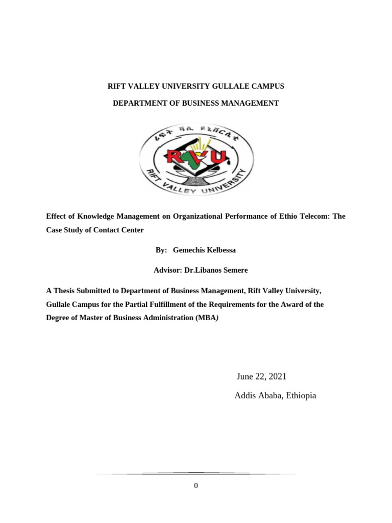 1 Effect of Knowledge Management On Organizational Performance of | PDF ...