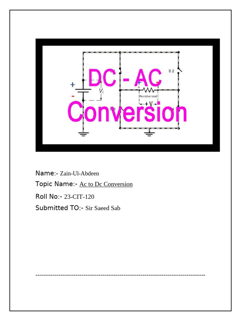 Ac Dc Conversion | PDF | Direct Current | Capacitor