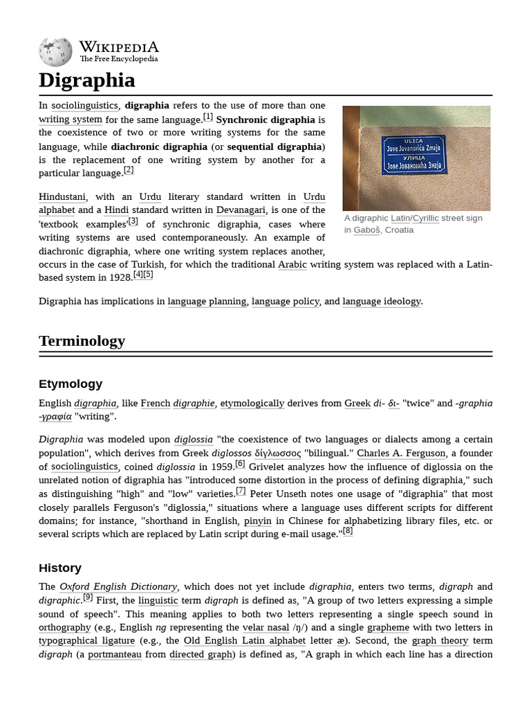 Digraphia | PDF | Human Communication | Writing