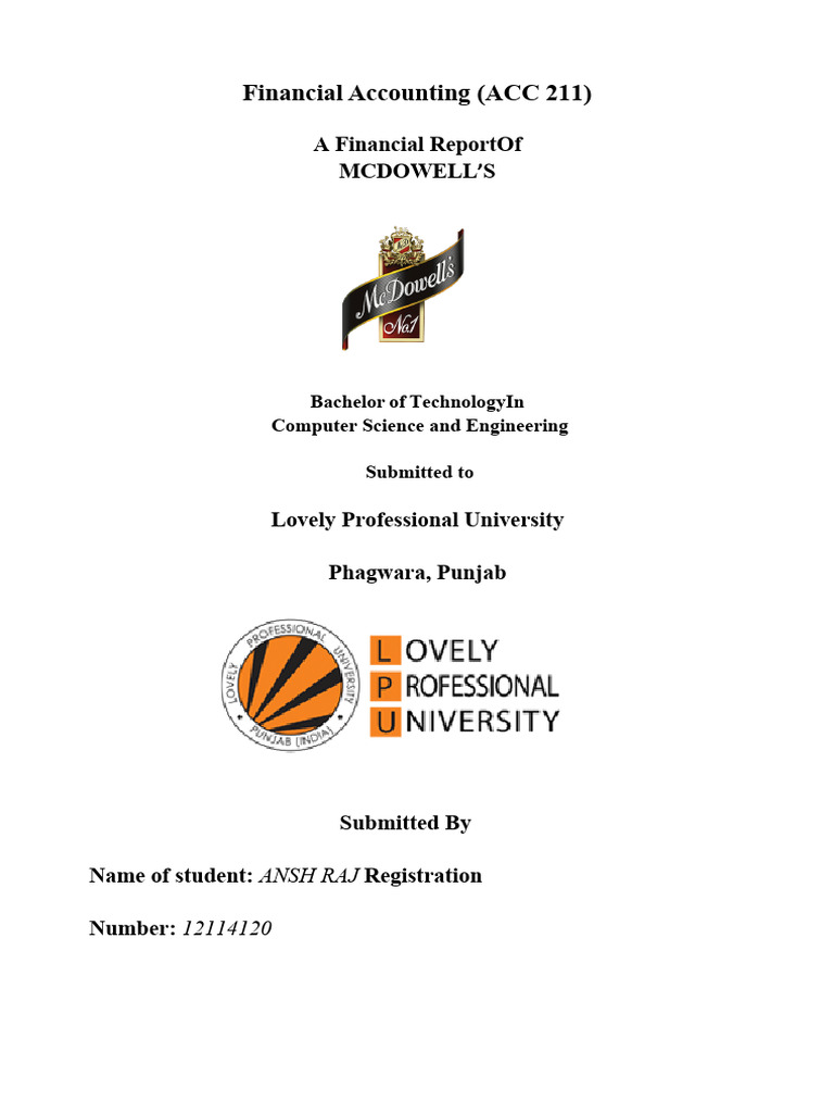 Financial Accounting Report Mcdowell | PDF | Corporate Social ...