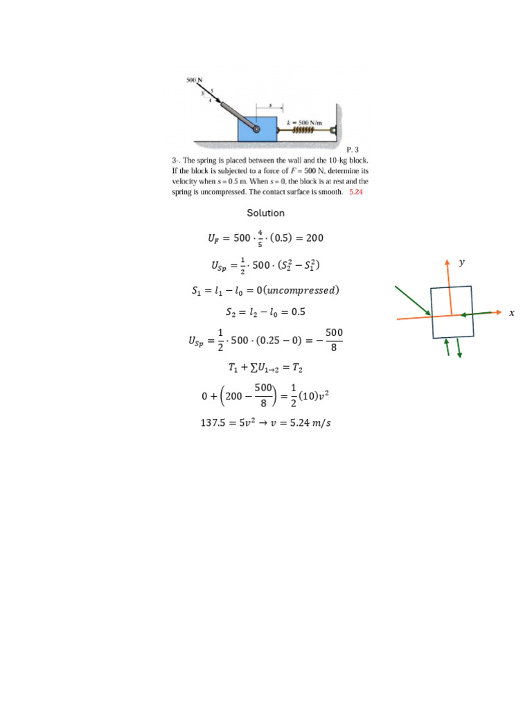 Section 08 Dynamics Problems | PDF | Mechanics | Classical Mechanics