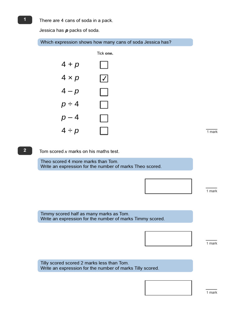 A1 Missing Number Problems Ans | PDF