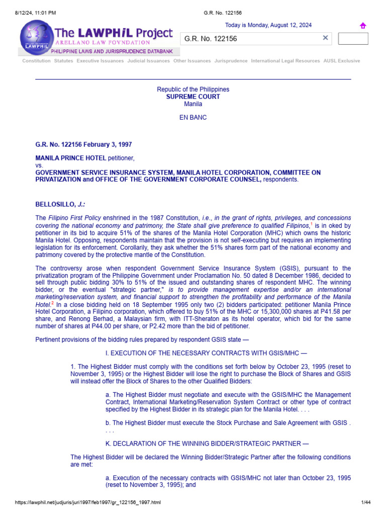 10) G.R. No. 122156 (267 SCRA 408) | PDF | Constitution | Philippines