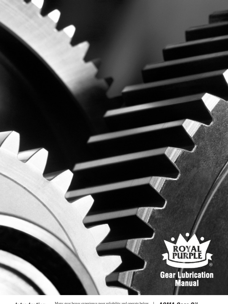 Gear Lubrication Manual PDF Gear Motor Oil