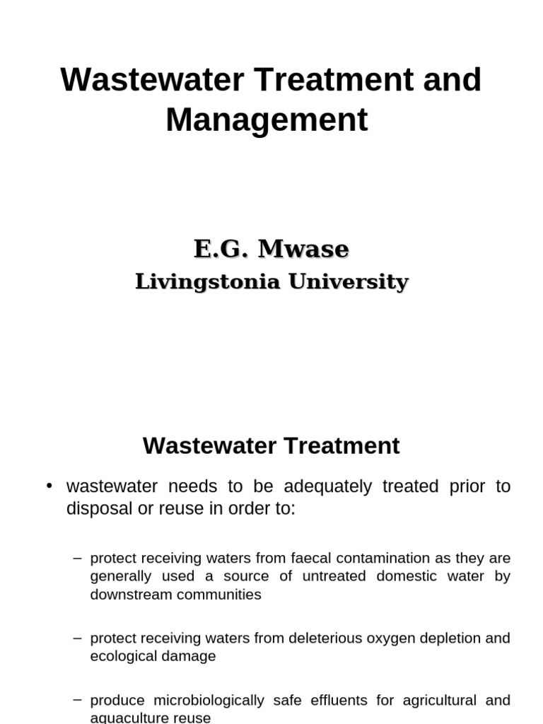 Wastewater Treatment Methods Overview | PDF | Sewage Treatment | Septic ...