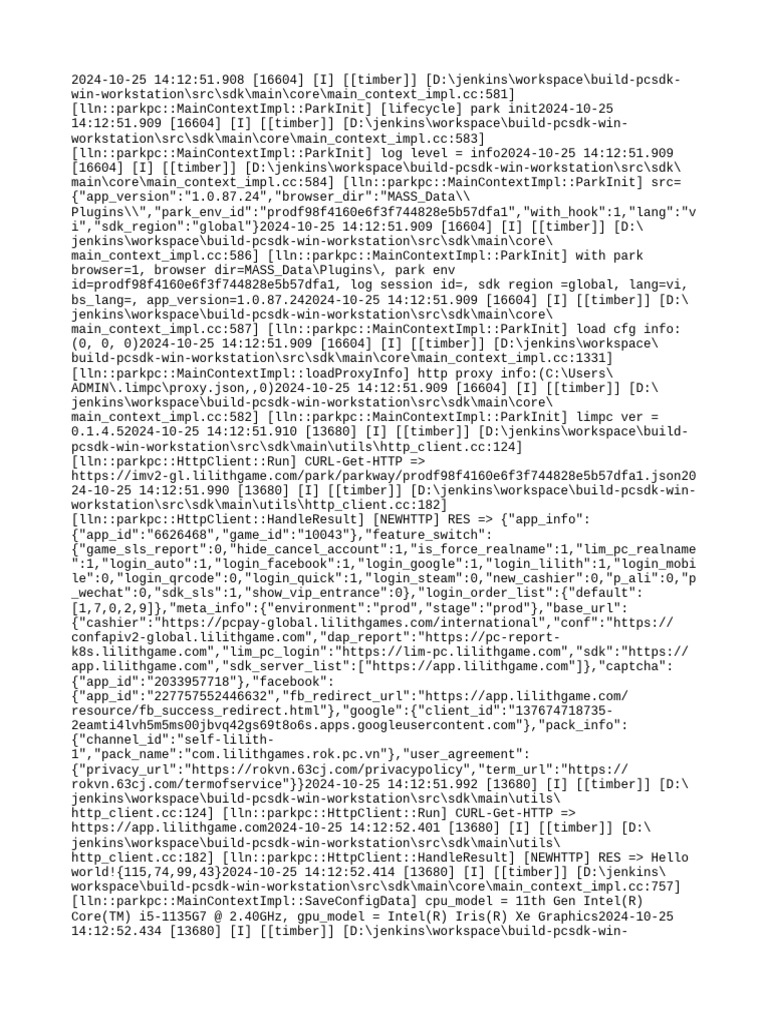 Log 241025 | PDF | Computing | Software