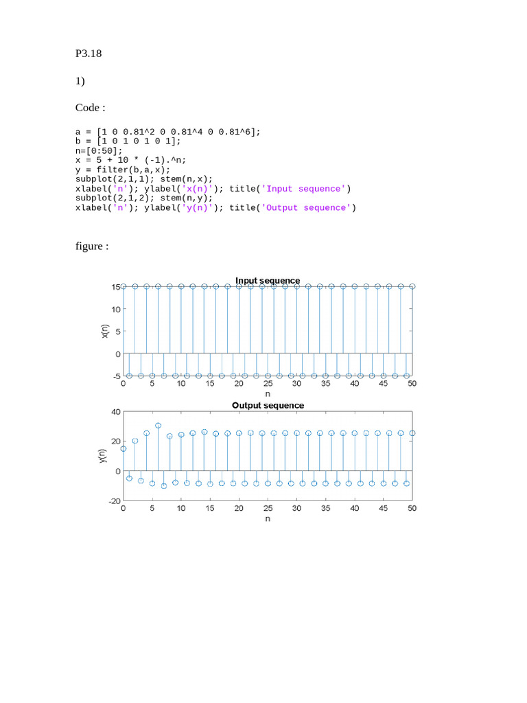 MATLAB Filter Implementation Example | PDF
