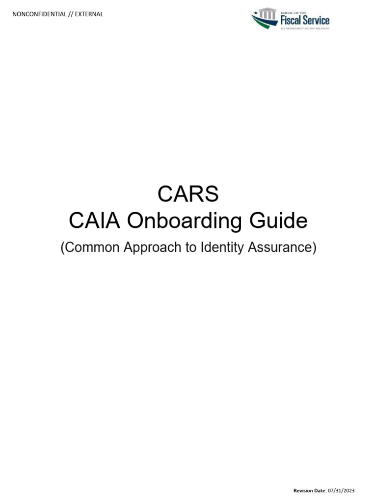 CAIA Onboarding Guide for CARS Users | PDF | Login | User (Computing)