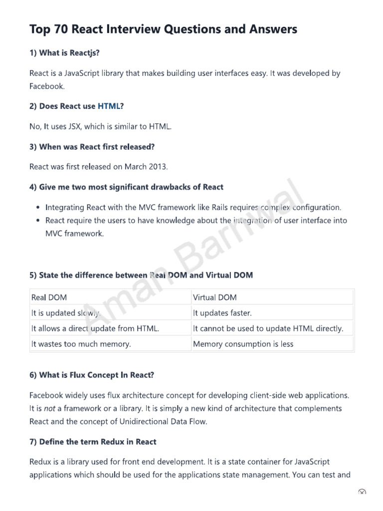 React Interview Qs | PDF