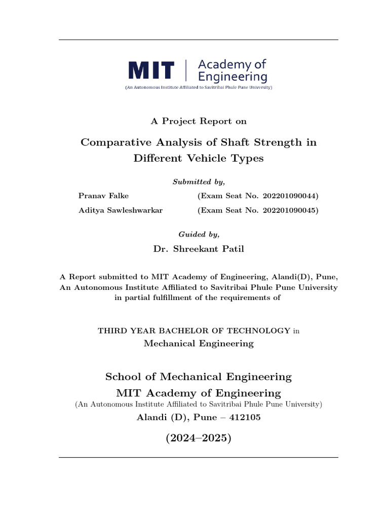 MD_Report (2) | PDF | Strength Of Materials | Mechanics