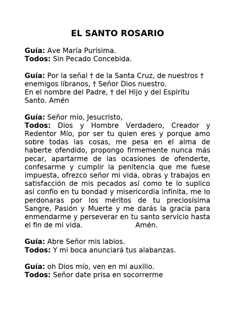 Guía Completa del Santo Rosario | PDF | María, madre de Jesús | orador ...