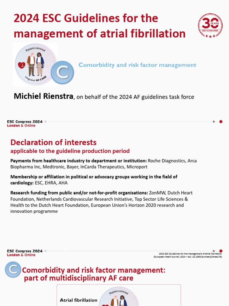 2024 ESC Atrial Fibrillation Guidelines | PDF | Heart Failure | Health Care