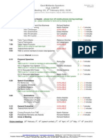 East Midlands Speakers Programme 121 6th February 2012