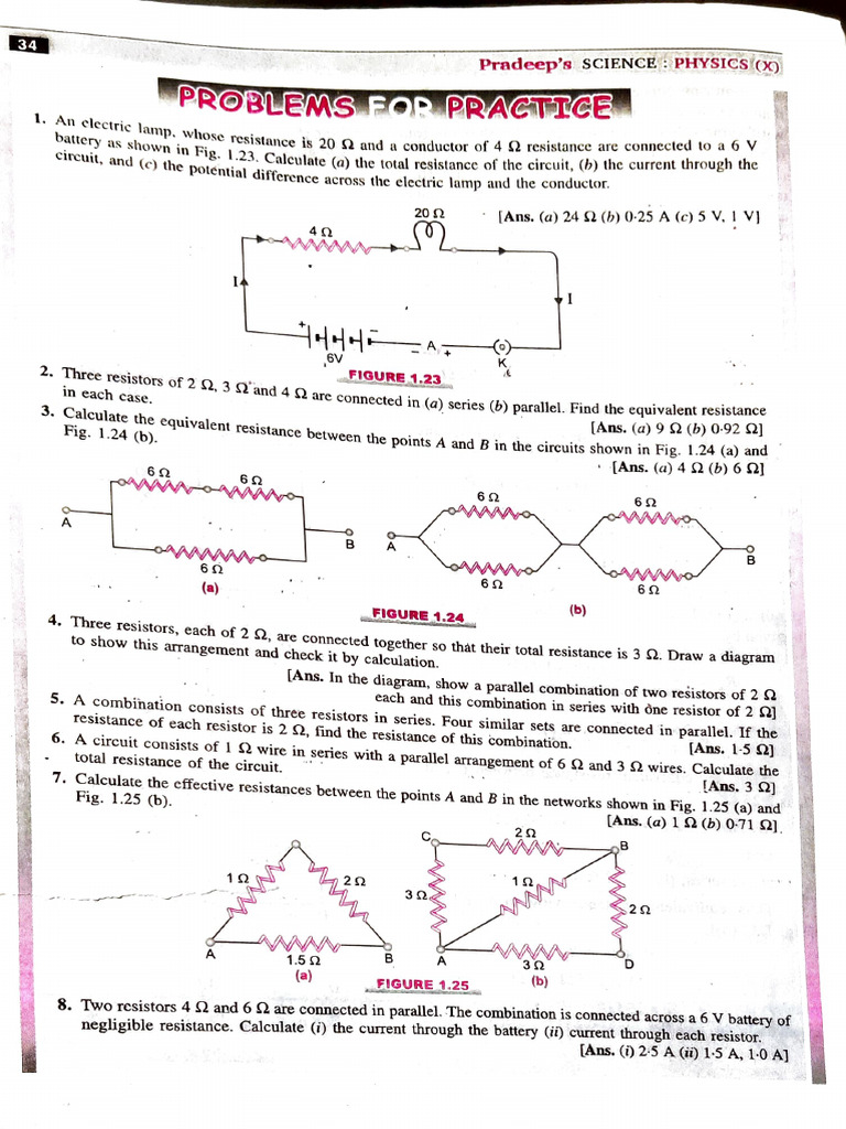 Circuit Resistance Calculations Guide | PDF | Series And Parallel ...