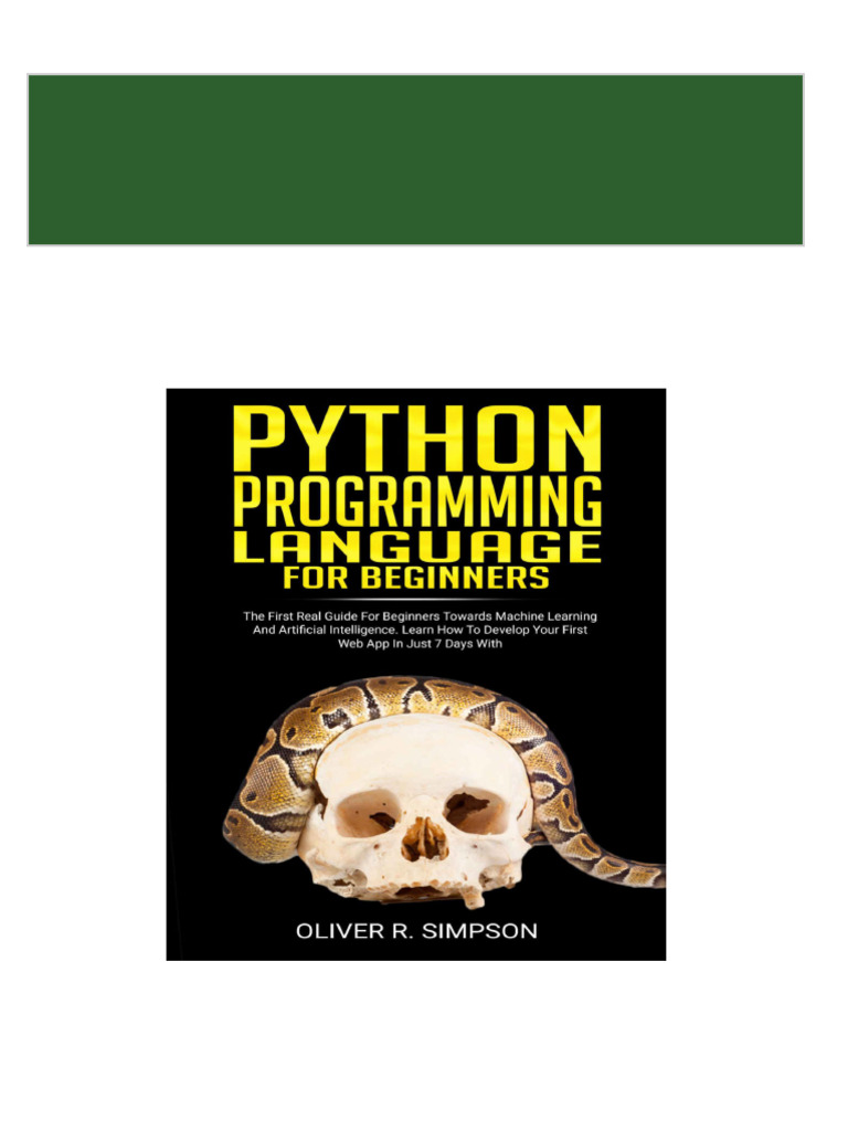 Download ebooks file PYTHON PROGRAMMING LANGUAGE FOR BEGINNERS The ...