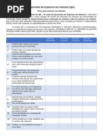 Questionário CAT-Q: Camuflagem Autística | PDF | Espectro do autismo ...