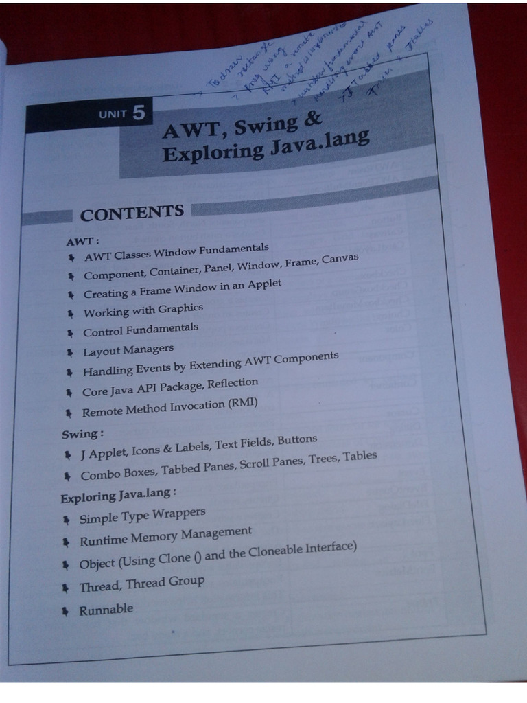JAVA Unit 5 ( 5th Sem CSE) | PDF