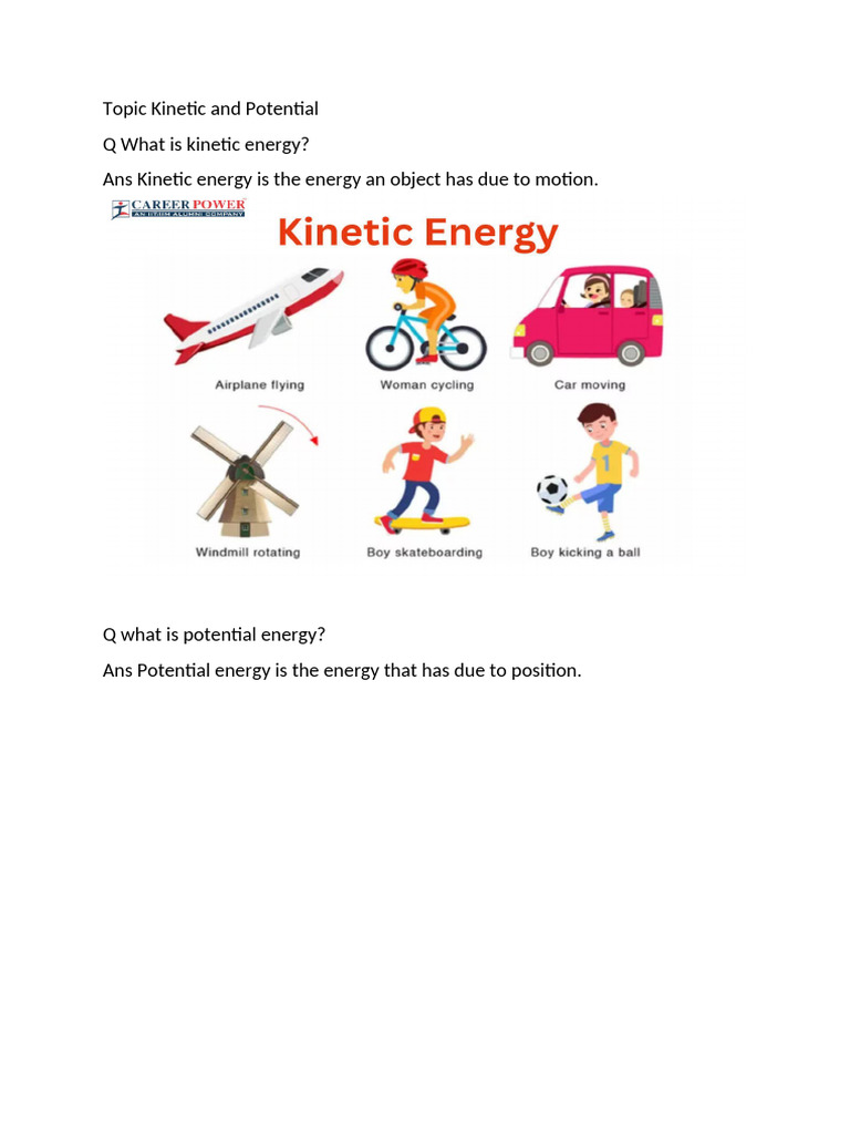 Kinetic vs. Potential Energy Explained | PDF