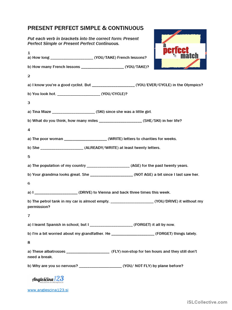 Present Perfect Simple and Continuous | PDF