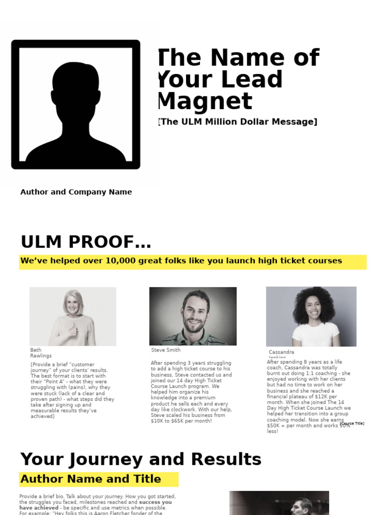02-Ultimate Lead Magnet Template 2021 | PDF | Human Communication
