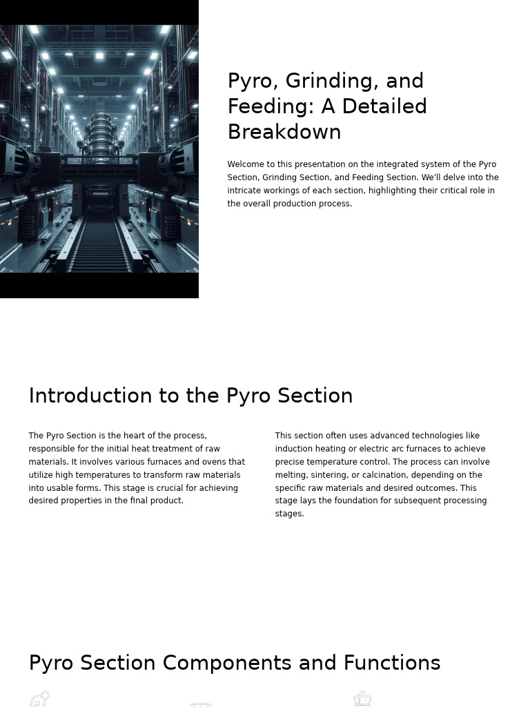 Pyro, Grinding, and Feeding Process Overview | PDF | Mill (Grinding ...