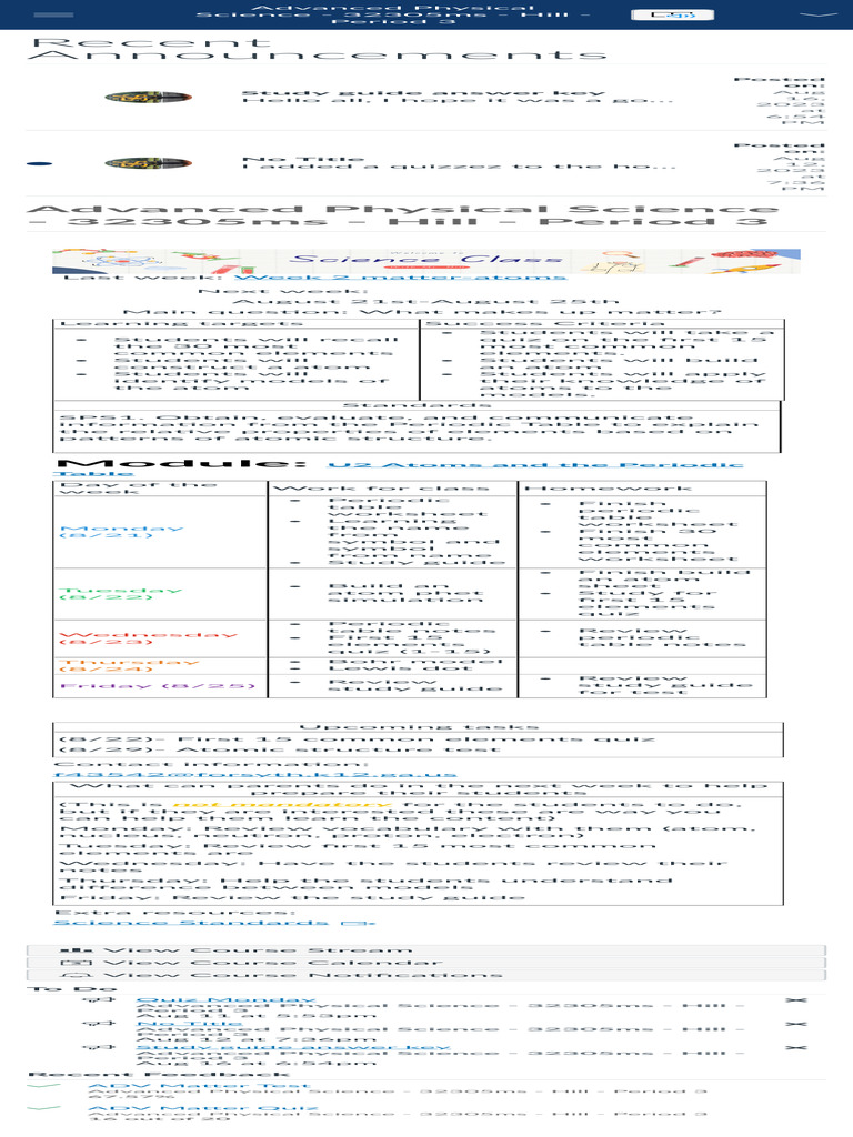 Advanced Physical Science Study Guide | PDF | Atomic Nucleus ...