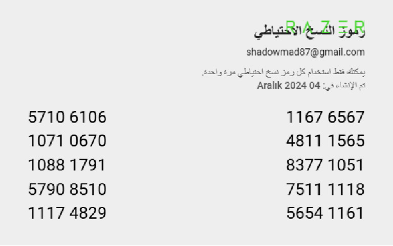 Razer Id Codes 1733339830402 | PDF