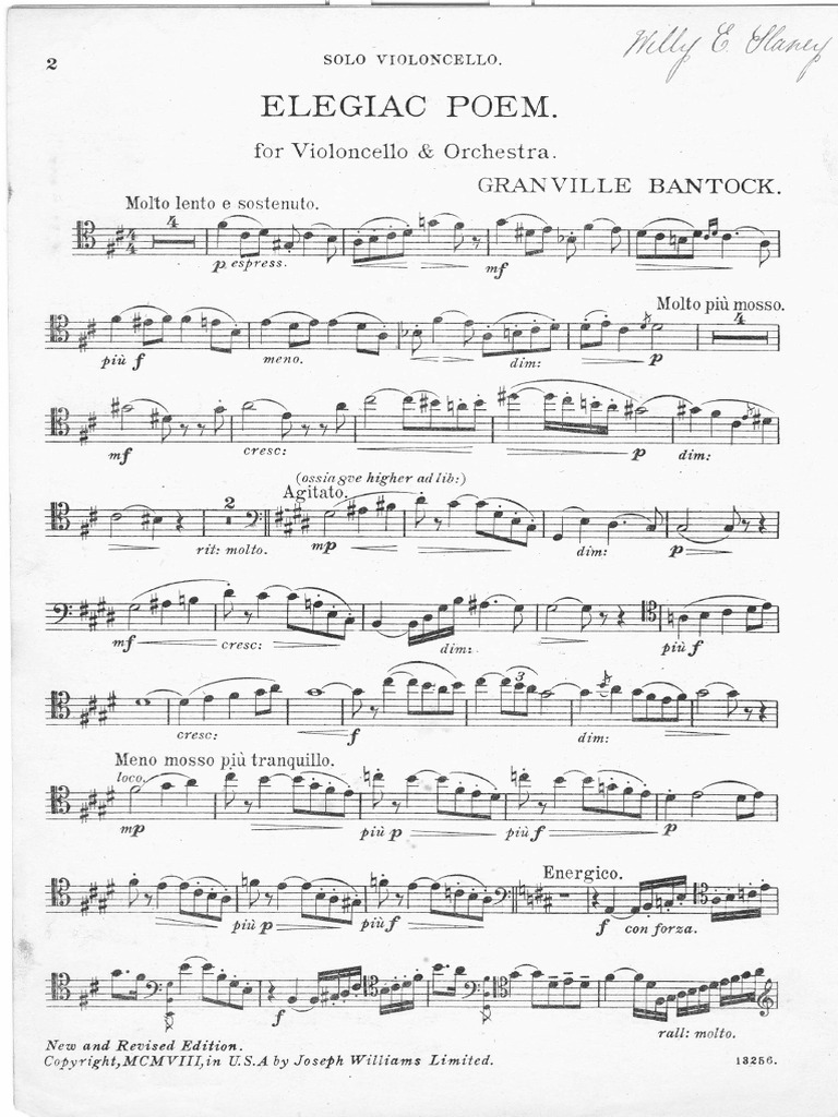 Bantock Elegiac Poem | PDF