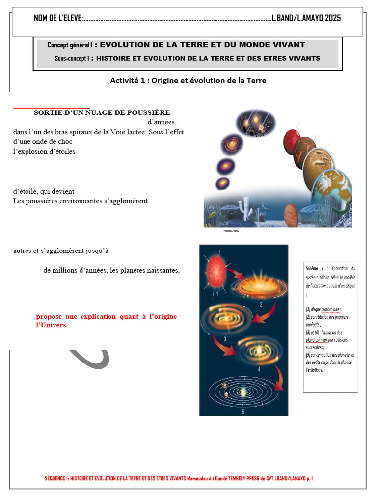 Histoire et Évolution de la Terre et des Vivants | PDF | Terre ...