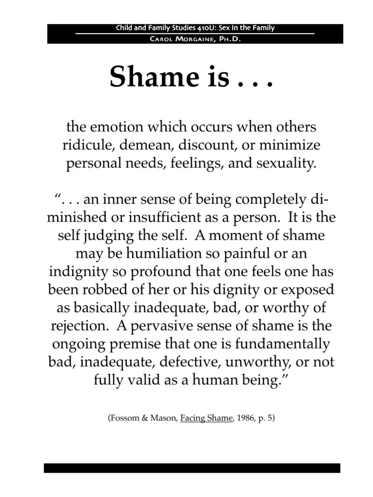 Understanding Shame in Family Dynamics | PDF | Shame | Self Esteem
