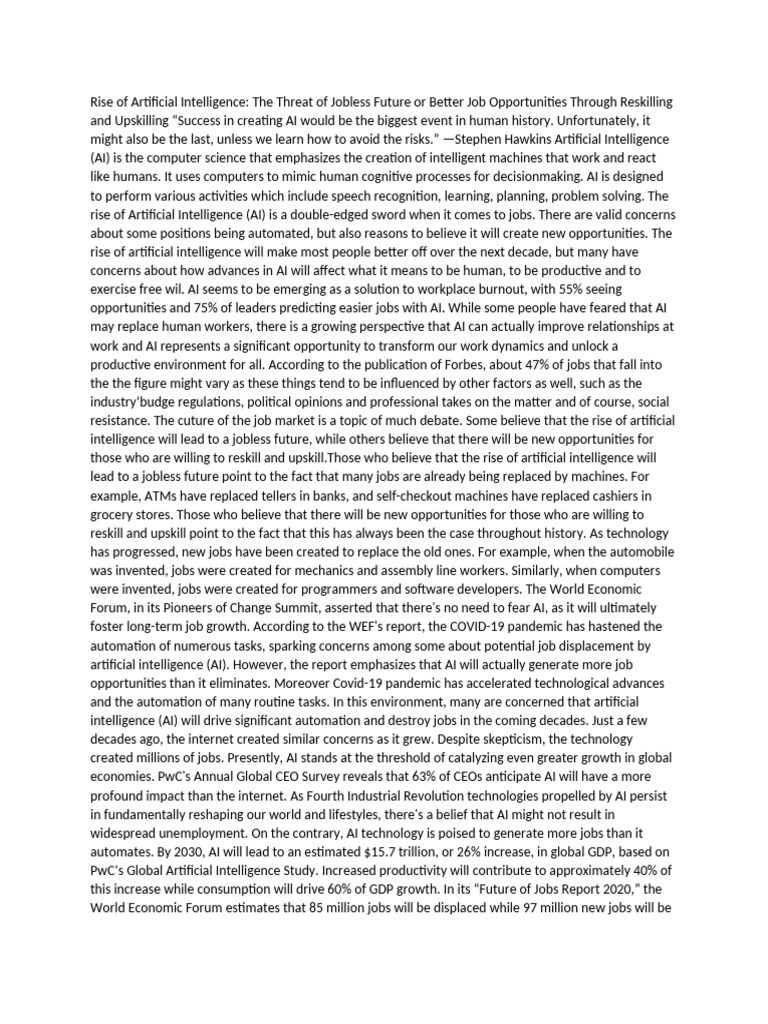 Rise of Artificial Intelligence | PDF | Artificial Intelligence ...