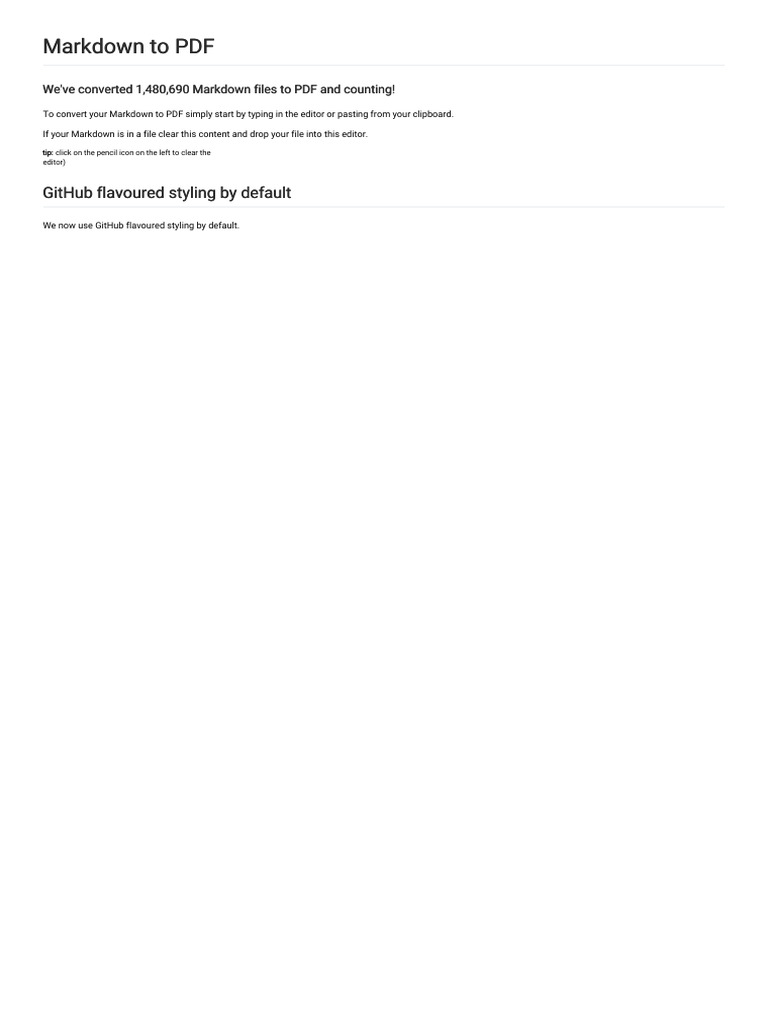 Convert Markdown to PDF Easily | PDF