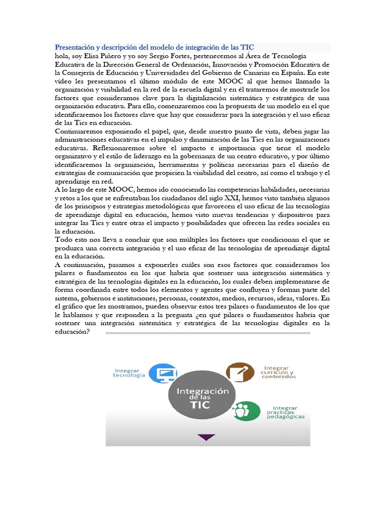 Integración Estratégica de TIC en Educación | PDF | Plan de estudios ...