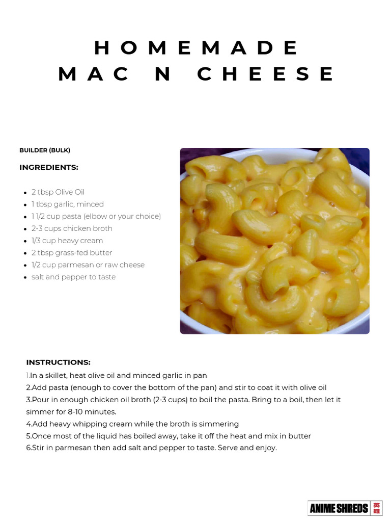 Mac N Cheese Bulk | PDF