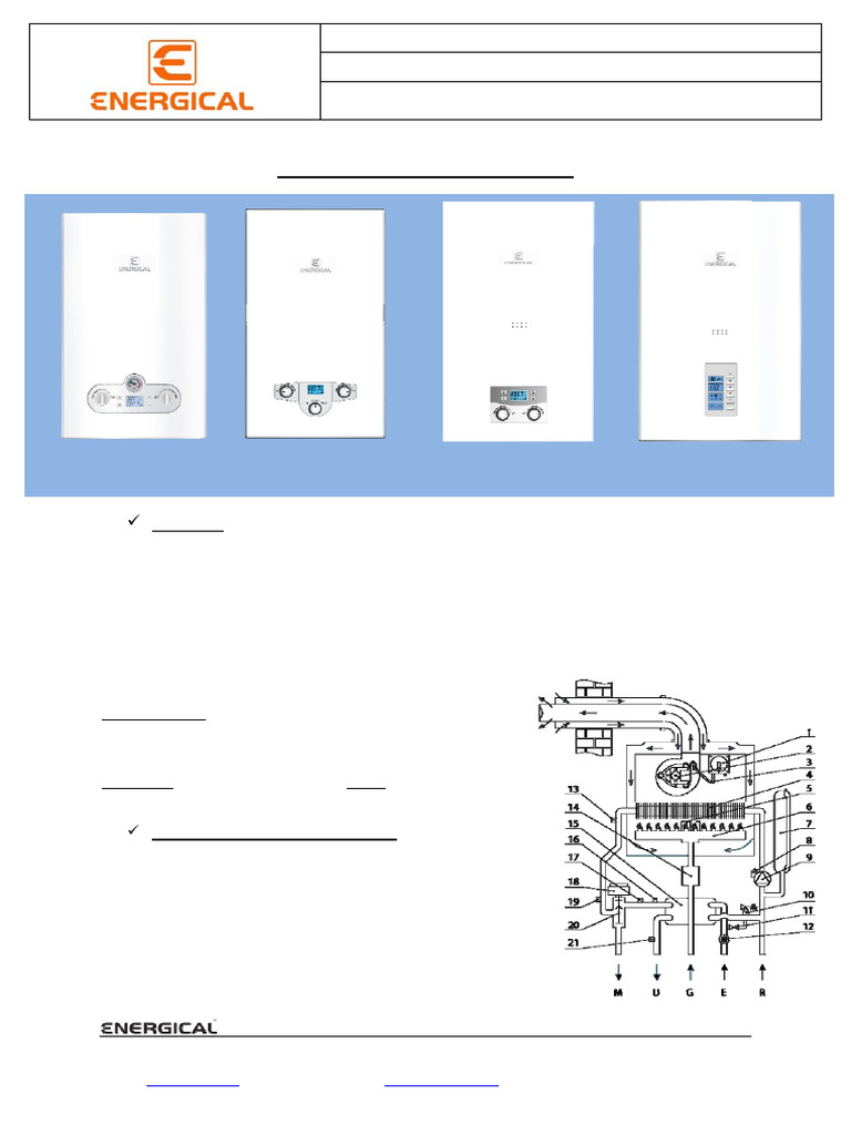 Fiche technique chaudière murale Energical PDF Chaudière Gaz — free download