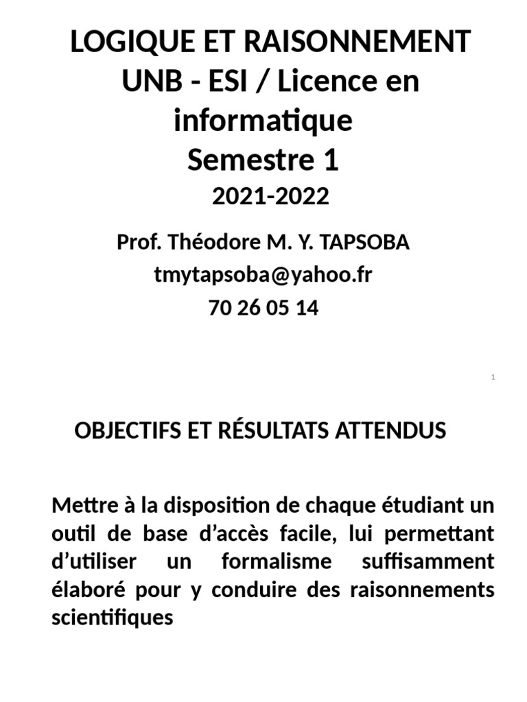 Introduction à la logique et raisonnement | PDF | Logique mathématique ...