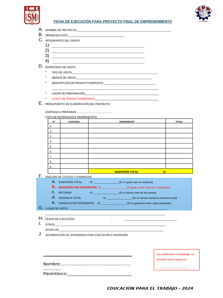 PROYECTO DE EMPRENDIMIENTO | PDF | Economias