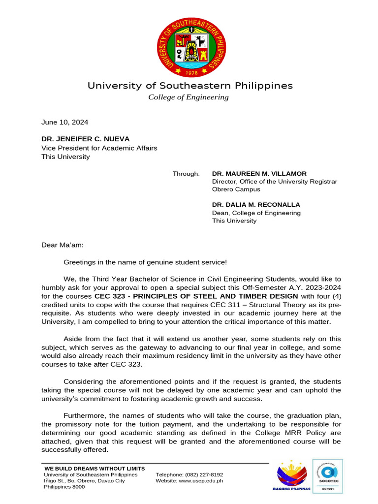 Letter of Request Cec 323 | PDF