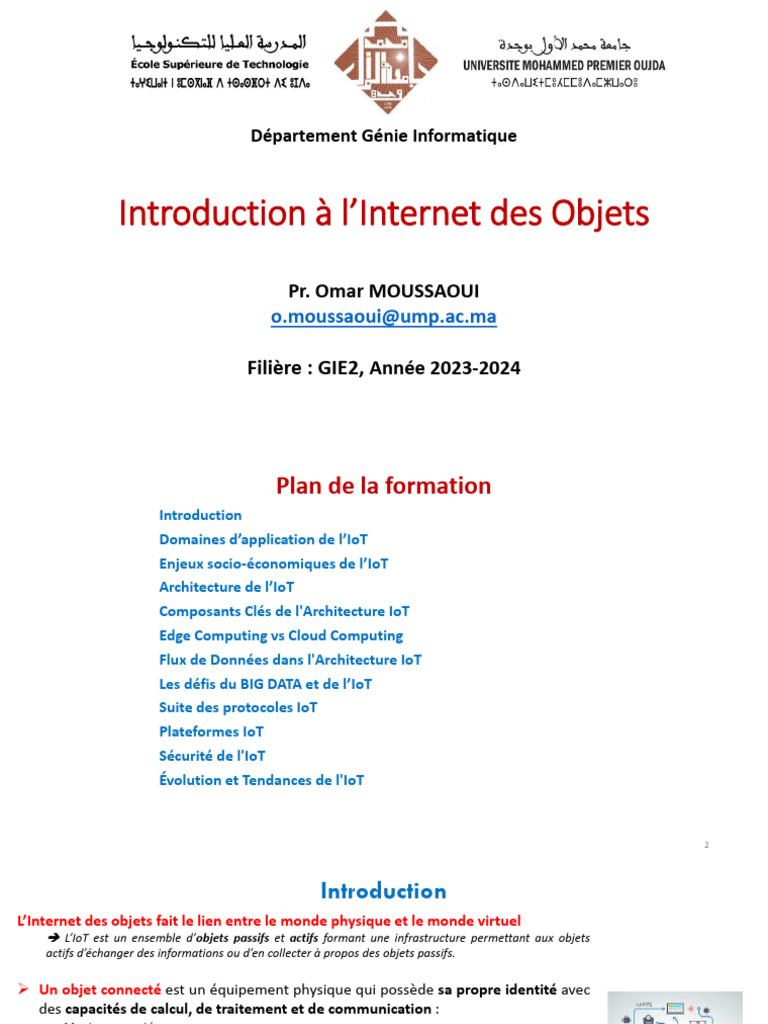 Introduction à l'Internet des Objets | PDF | Internet des objets ...