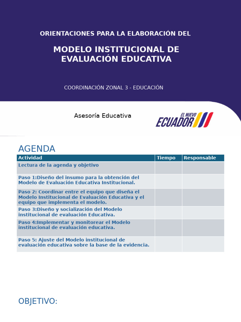 Modelo Institucional de Evaluación Educativa | PDF | Evaluación | Maestros