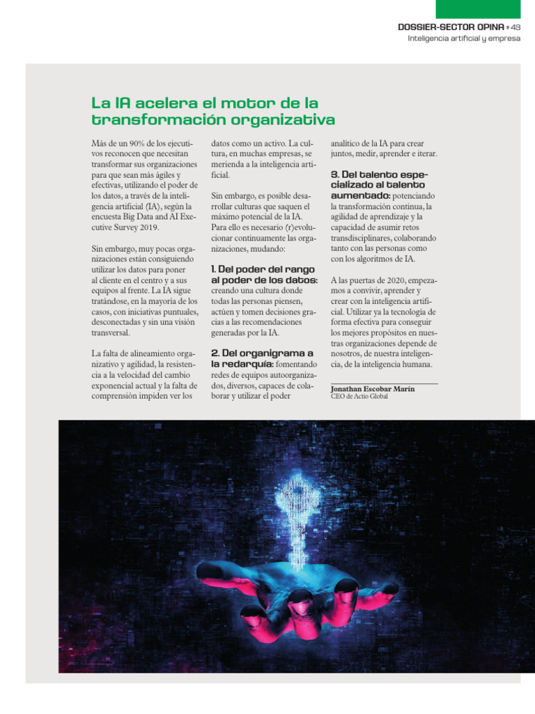 La IA Acelera El Motor de La Transformacion | PDF | Inteligencia ...