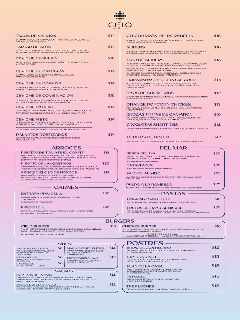 Men Cielo Rooftop Bar | PDF