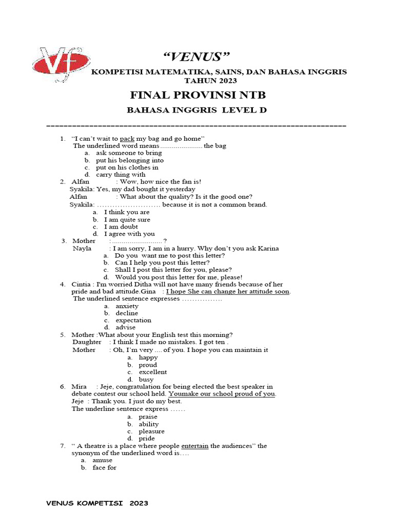 B ING LEVEL D ok | PDF | Cakes | Foods