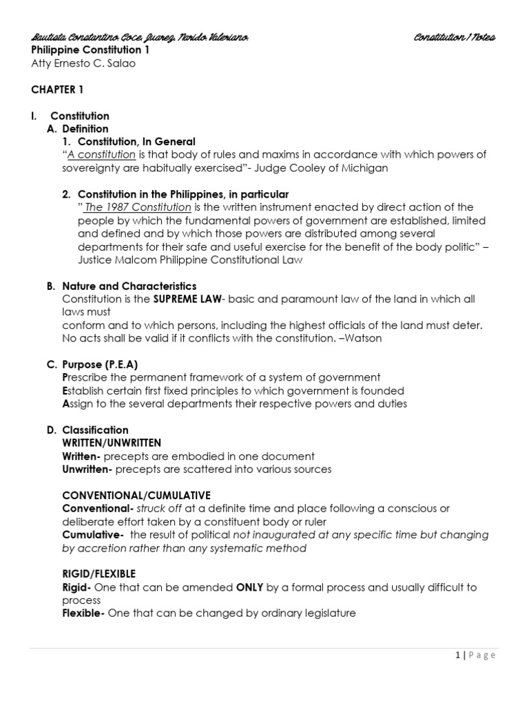 Philippine Constitution 1 | PDF | Territorial Waters | Government