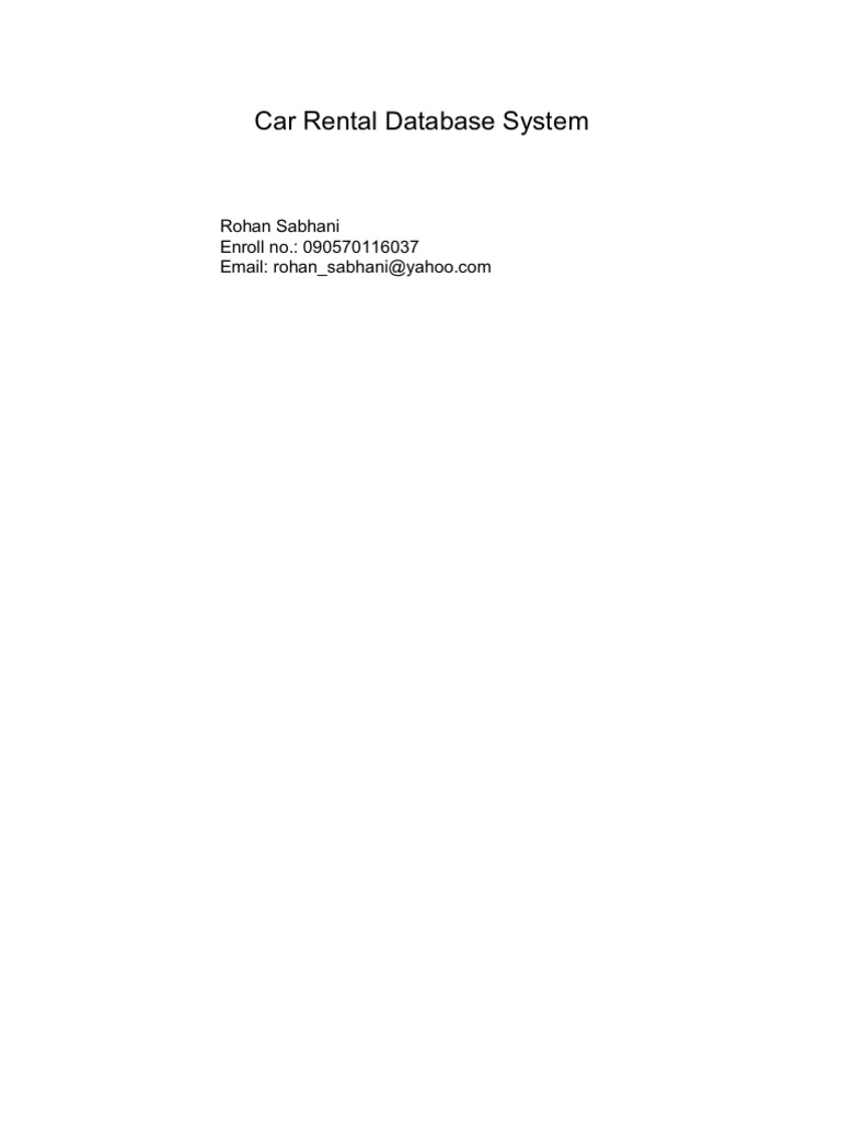 Car Rental System_ Project Proposal Car Rental Renting