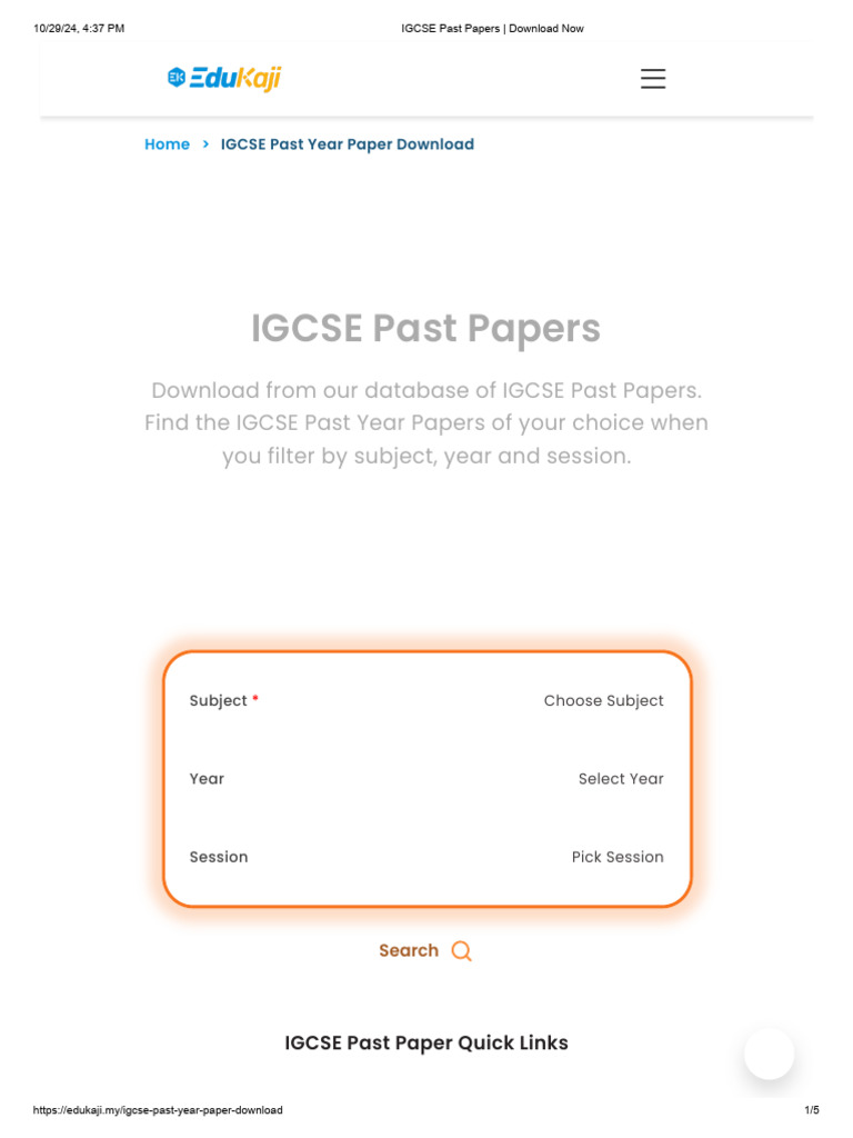 IGCSE Past Year Papers Download | PDF | Educational Stages | Qualifications